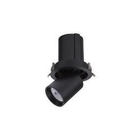 Nova Luce Naruto - spot à encastrer - Ø 90 mm à encastrer - 15W LED inclus - noir - couleur de lumière blanc chaud