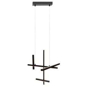 Maxlight Soho - lampe suspendue - 45,5 x 30 x 230 cm - 25W LED inclus - noir