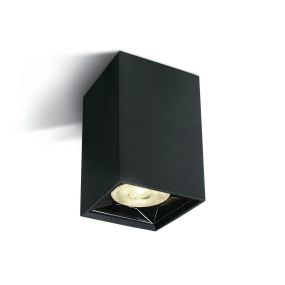 ONE Light Mirror Square Boxes - spot en saillie 1L - 4,9 x 4,9 x 8,2 cm - 6W LED inclus - noir
