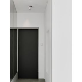Nova Luce Naruto - spot à encastrer - Ø 90 mm à encastrer - 15W LED inclus - blanc avec noir - couleur de lumière blanc chaud