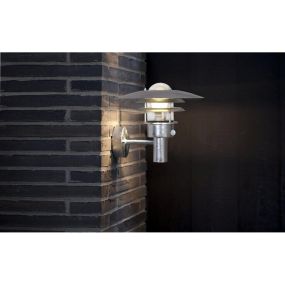 Nordlux Lønstrup 32 Sensor - applique murale extérieure avec détecteur de mouvement - 32 x 28,5 x 36 cm - IP44 - acier galvanisé