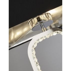 Searchlight Aura - lampadaire - 151 cm - 6W LED dimmable inclus - noir et chrome
