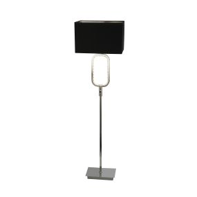 Searchlight Aura - lampadaire - 151 cm - 6W LED dimmable inclus - noir et chrome