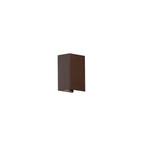 Konstsmide Cremona - applique murale extérieure avec 2 faisceaux lumineux réglables - 8 x 11 x 17 cm - 6W LED inclus - IP54 - rouille