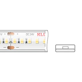 Klus Bande LED - largeur 1,2cm, longueur 500cm - 24Vdc - dimmable - 4,8W LED par mètre - 240 LED par mètre - IP65