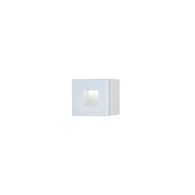 Konstsmide Chieri Small - applique murale extérieure - 8 x 5 x 8 cm - 1,5W LED inclus - IP54 - blanc