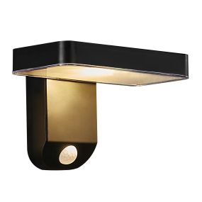Nordlux Rica Square Solar - applique murale extérieure - 18 x 12 x 12,8 cm - 5W LED inclus - IP44 - noir