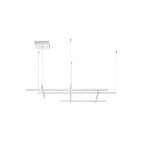 Nova Luce Pace - lampe suspendue - 102 x 204 x 80 cm - 83W dimmable LED inclus - blanc sablé