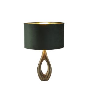 Searchlight Bucklow - lampe à poser - Ø 40 x 46 cm - vert, laiton antique et or