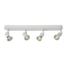 Lucide Jaster 4 - spot en saillie - 50 x 6 x 15,5 cm - 4 x 5W LED inclus - blanc