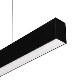 Roi Du Luminaire Slim Line Up - lampe suspendue - profilé 5,5 x 3,3 cm - 19,2W + 14,4W LED par mètre - noir