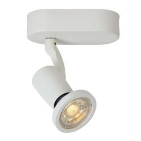 Lucide Jaster 1 - spot en saillie - 6 x 15,5 x 11,7 cm - 5W LED inclus - blanc
