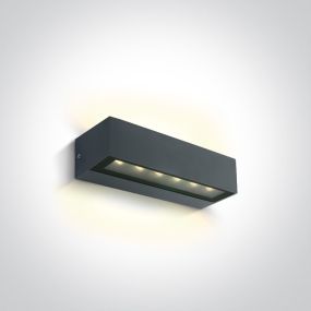 ONE Light Linear Outdoor Series Double Sided - applique murale - 22,2 x 7 x 5 cm - 2 x 6W LED inclus - IP65 - anthracite
