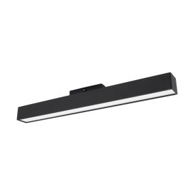 Nova Luce Rieti - luminaire pour système de profilés magnétiques - 40,2 x 3,5 x 5,1 cm - 22W LED inclus - noir - couleur de lumière blanc chaud