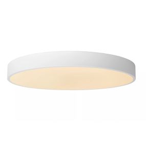 Lucide Unar - plafonnier - Ø 50 x 5 cm - 36W LED dimmable inclus - 3 niveaux de dimmer - blanc