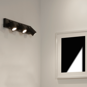 Projectlight Phoebe - spot en saillie 3L - 54 x 7 x 11 cm - noir