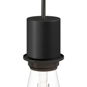 Creative Cables - Raccord E27 avec serre-câble - Ø 4,5 x 5,1 cm - noir