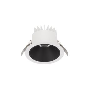 Nova Luce Brady - spot à encastrer - Ø 14 x 9 cm - Ø 130 mm encastré - 20W LED inclus - IP67- blanc avec noir