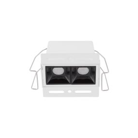 Nova Luce Akira - spot à encastrer - 7,1 x 7,2 cm - 72 x 41 mm taille d'encastrement - 5W LED inclus - noir - blanc chaud