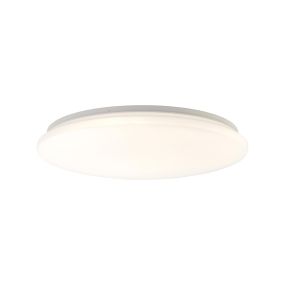 Brilliant Farica Starry - plafonnier avec télécommande - Ø 50 x 8 cm - 36W LED dimmable inclus avec couleur de lumière réglable - blanc