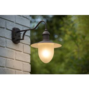 Lucide Aruba - applique murale - 25 x 43 x 35 cm - IP44 - noir