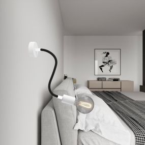 Creative Cables - Tube flexible recouvert de textile - 30 cm - blanc