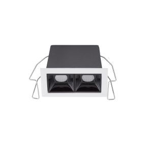 Nova Luce Akira - spot à encastrer - 7,5 x 4,5 cm - 68 x 37 mm taille d'encastrement - 5W LED inclus - noir - blanc chaud