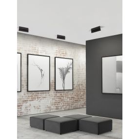 Nova Luce Pad - plafonnier - 27,5 x 4 x 12,2 cm - 15W LED inclus - noir