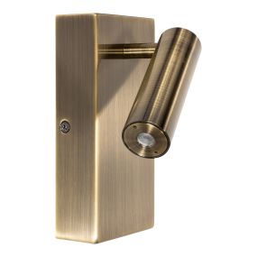 Projectlight Victoria - applique murale - 7,5 x 17 x 15,6 cm - laiton antique