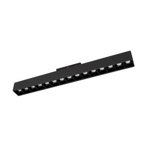 Nova Luce Este - luminaire pour système de profilés magnétiques - 40,2 x 3,5 x 5,1 cm - 22W LED inclus - noir - couleur de lumière blanc chaud