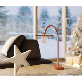 Maxlight Enigma - lampe de table - 39 x 45 cm - 2W LED inclus - rouge