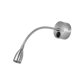 Nova Luce Flex - applique murale avec interrupteur - Ø 7 x 30 cm - 3W LED inclus - chrome