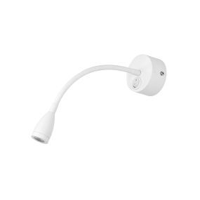 Nova Luce Flex - applique murale avec interrupteur - Ø 7 x 30 cm - 3W LED inclus - blanc