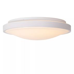 Lucide Dasher - plafonnier - Ø 41 x 10,6 cm - 24W LED inclus - IP44 - blanc
