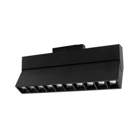 Nova Luce Este - luminaire pour système de profilés magnétiques - 27,4 x 3,4 x 11,6 cm - 15W LED inclus - noir - couleur de lumière blanche