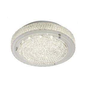 Searchlight Flush - plafonnier - Ø 30 x 8,5 cm - 12W LED dimmable inclus - transparent
