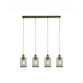 Searchlight Urban - lampe suspendue - 77 x 12 x 150 cm - laiton antique