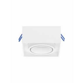 Nova Luce Brook - spot encastré - 9,6 x 9,6 x 7,8 cm, encastré 79 mm - blanc