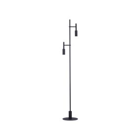 Nova Luce Joy - lampadaire avec interrupteur et prise USB - Ø 25 x 161 cm - 14W LED inclus - noir sable
