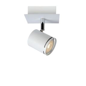 Lucide Rilou - spot en saillie - 10 x 10 x 12 cm - 4,5W LED dimmable inclus - blanc