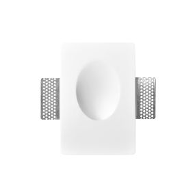 Nova Luce Cirocco - applique encastrée - 18 x 12 cm - 1W LED inclus - crépi blanc