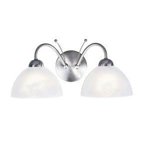Searchlight Milanese - applique murale - 40 x 19 cm - argent satiné