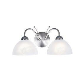 Searchlight Milanese - applique murale - 40 x 19 cm - argent satiné