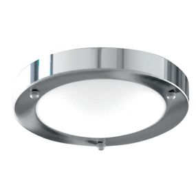 Searchlight Bathroom Flush - plafonnier de salle de bains - Ø 31 x 9 cm - IP44 - chrome