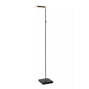 Lucide Aaron - lampadaire - 20 x 20 x 134 cm - 10W dim to warm LED inclus - noir