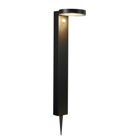 Nordlux Rica Round Solar - lampe de jardin sur pique - Ø 15 x 60 cm - 5W LED inclus - IP44 - noir