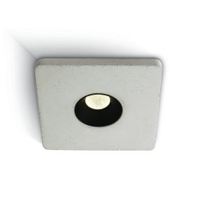 ONE Light Cement Look Recessed - spot encastré - 90 x 90 mm, Ø 72 mm taille d'encastrement - 4,5W LED inclus - gris