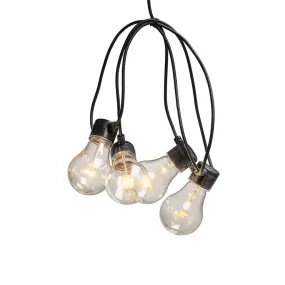Konstsmide - set de lumières décoratives pour fêtes avec fonction dimmer - 9,5m de long avec 10m de cordon - 20 ampoules LED - 6,8W - IP44 - noir