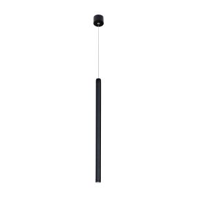 Nova Luce Ultrathin - lampe suspendue - Ø 2,5 x 150 cm - 3W LED inclus - noir