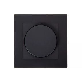 Lucide Variateur encastré - Phase on et off - 7,6 x 7,6 x 5,1 cm - noir